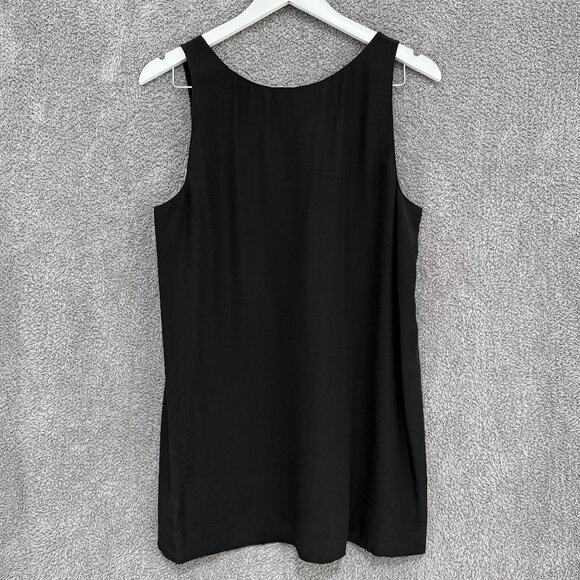 Vince Silk Draped Ladder Stitch Tank large black - Picture 6 of 6